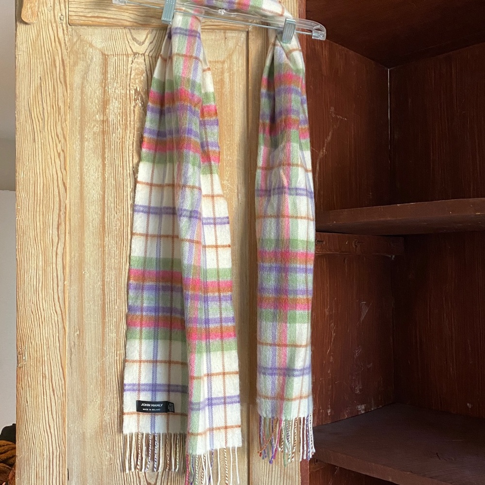 Authentic John Hanley Marino Wool Scarf from Ireland